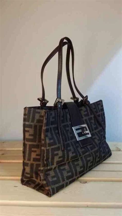 fendi brown authentic tote handbag purse|brown Fendi handbags.